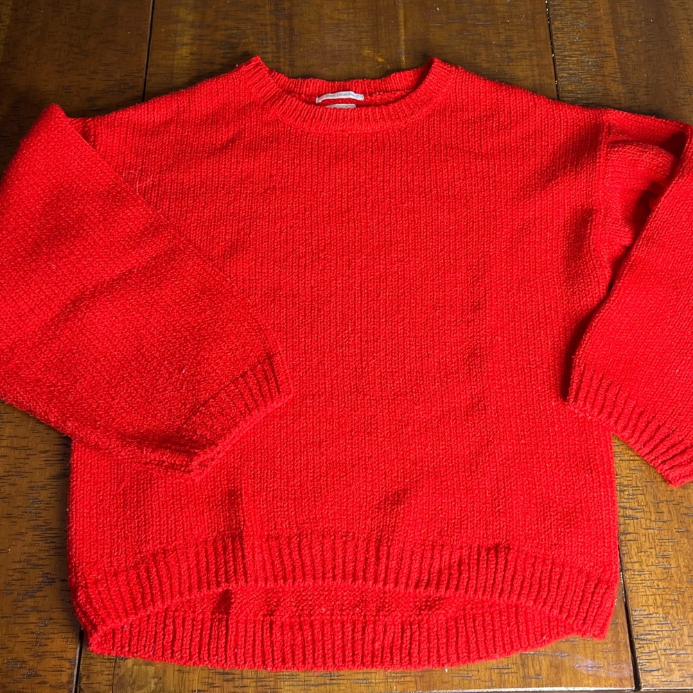 Red Zara knit sweater